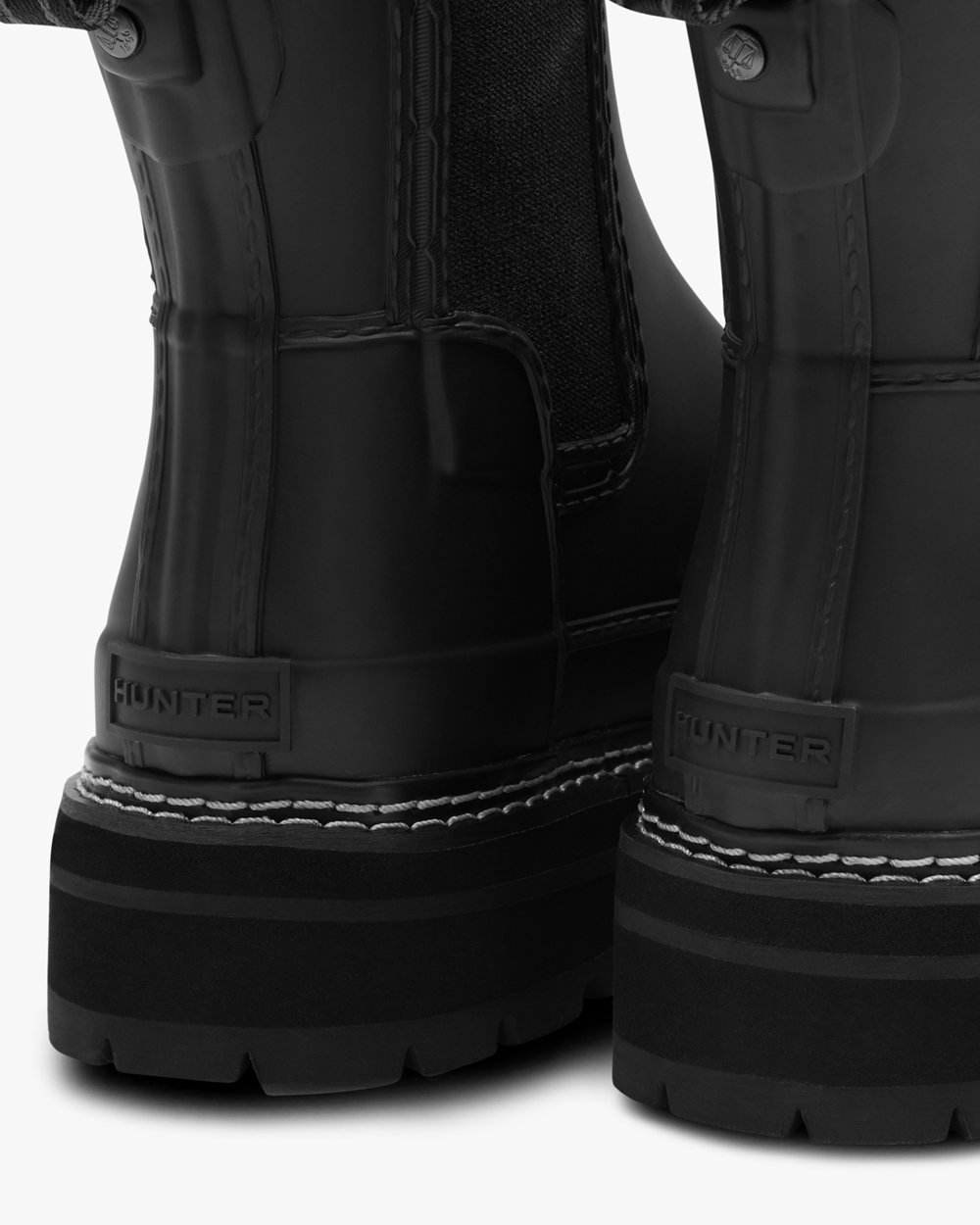 Botas Chelsea Hunter Feminina Pretas - Refined Stitch Detail - 37VHDUIOF